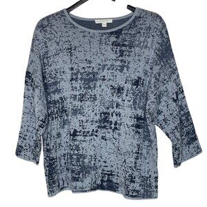 Pure Jill Organic Cotton Speckled Dot Dolman Boxy Sweater Sz SM Oversized